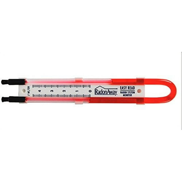 RadonAway 50018 Easy Read Manometer, Red