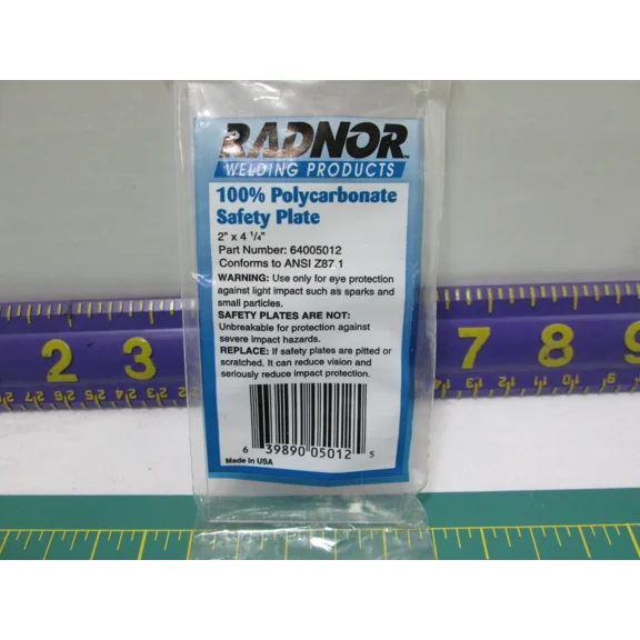 Rador # 64005012 Polycarbonate Welding Helmet Safety Plate 2" X 4-1/4" 20 Each