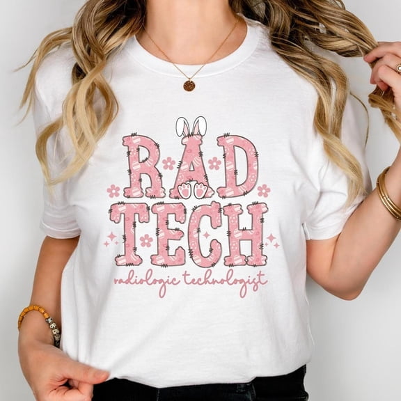 Radtech Easter S1Hirt, Radiologic Technologist Bunnweahirt, X-ray Tech MediC1Al Staff hirt, Radiology Easter Bunnong eeves T1EE