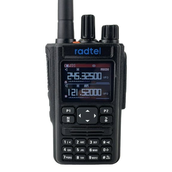 Radtel RT-490 GPS Bluetooth APP Programing Tri-Band Radio Long Range Handheld Two Way Radio with Air Band Reception Radio