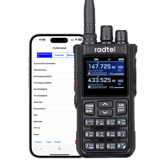 Radtel RT-900 8W Full band Ham Radio Walkie Talkie 256CH Air Band Two Way Radio Station Aviation NOAA Police Marine River PTT2PCS
