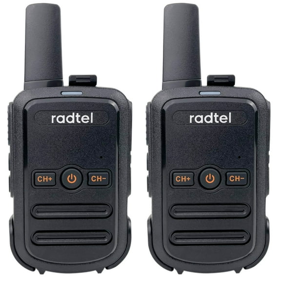 Radtel RT12 Walkie Talkies for Adults Rechargeable 2 Pack, Long Range Handheld FRS Two Way Radio 16CH Handsfree VOX for Camping Hiking (Black)