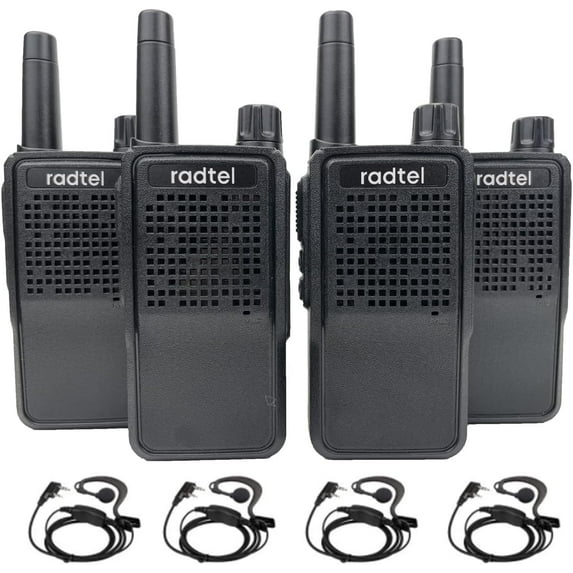 Radtel RT518 16-Channel Two Way Radio, Black, 4 Pack