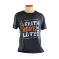 thumbnail image 1 of Radtke Sports 17049 Favre 4 Hope Mens Faith & Love T-Shirt, Dark Gray - Medium, 1 of 1