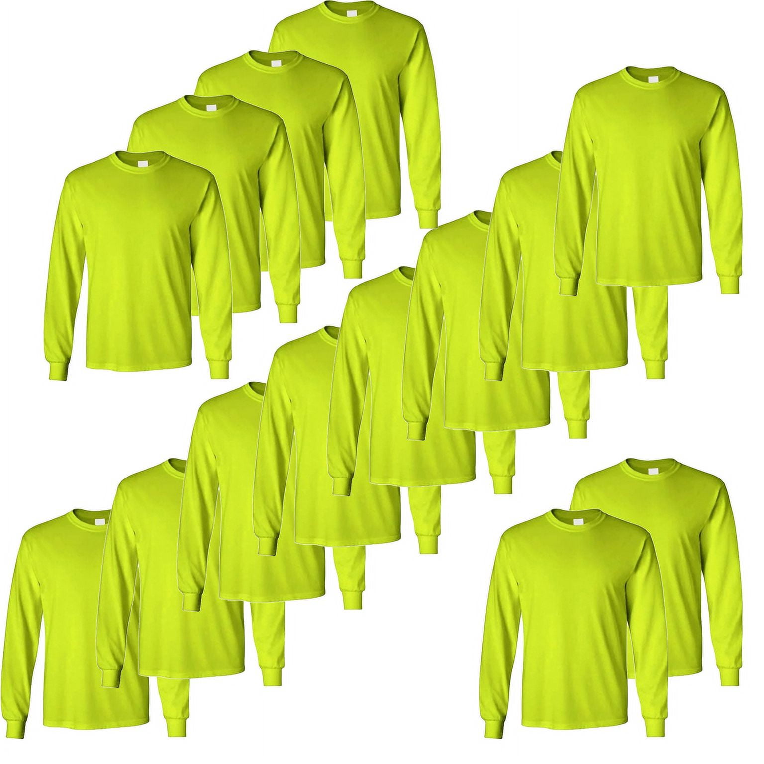 Radyan 14 Pack Long Sleeve (Ropa De Trabajo) Safety Green