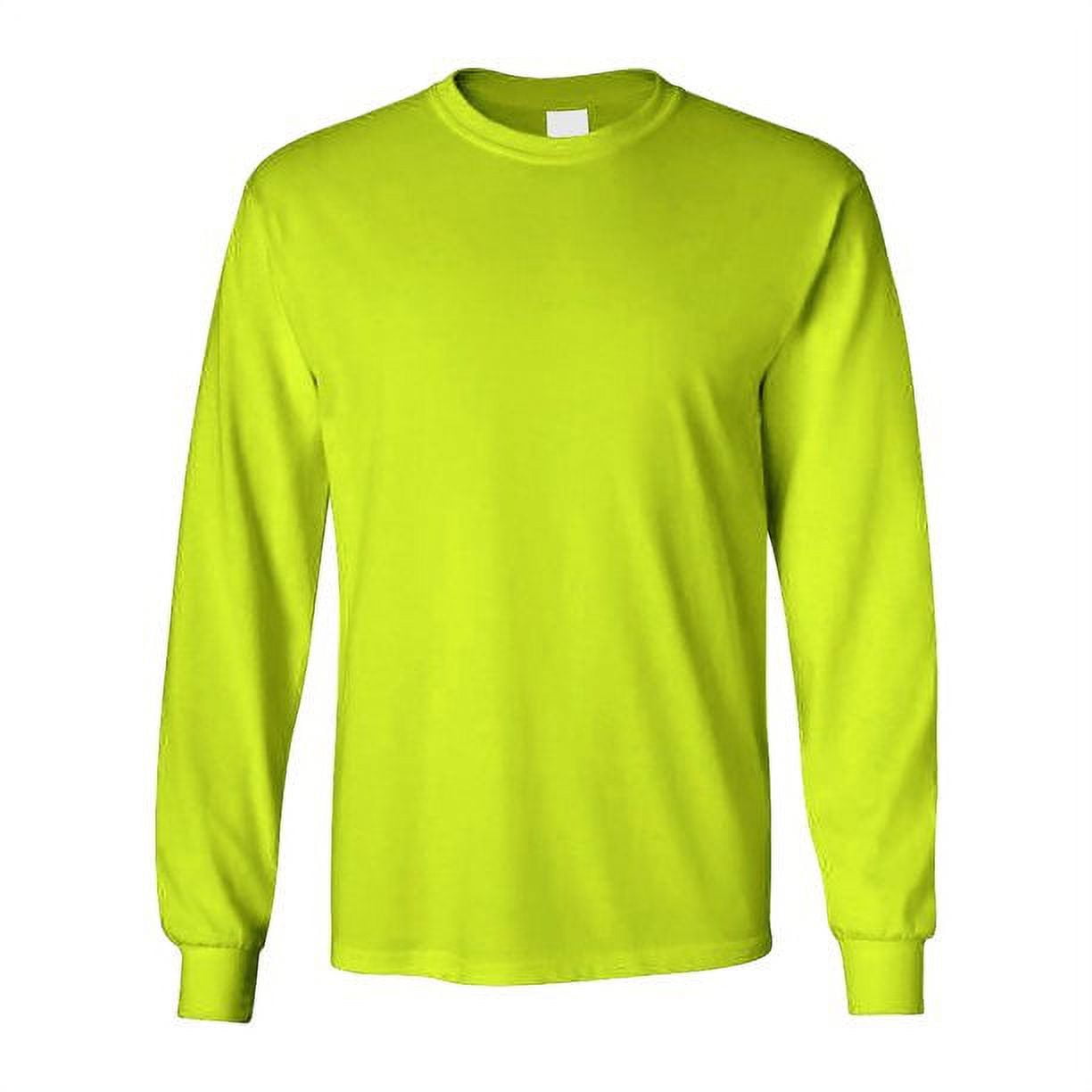 Radyan High Visibility Force Color Long Sleeve Safety T-Shirts, UPF 50 ...