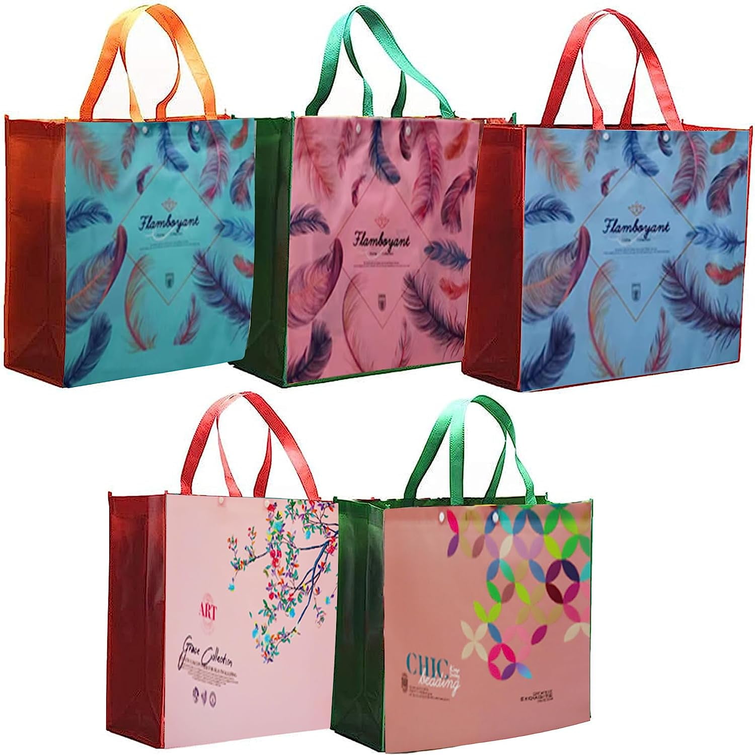 Radyan Packsize Reusable Grocery Bags Extra Large Shopping Totes ...