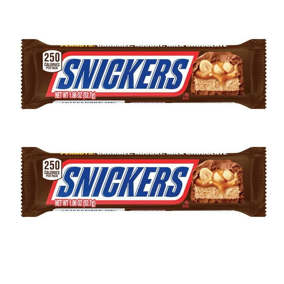 Radyan Snickers Milk Chocolate Candy Bars, 2-Pack 1.86 oz Each