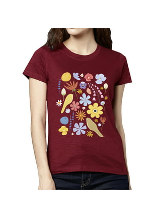 gypsiegen Wild Flower Shirt, Boho Shape Shirt, Modern Shape Shirt, Rust Shape Shirt, Wildflowers Shirt, Bouquet Shirt, Wildflower Bouquet, Rust Shirt