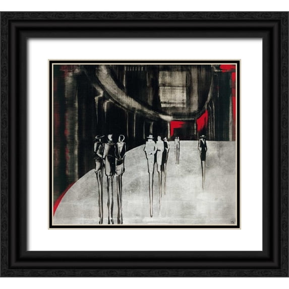 Radzetska, Elena 22x20 Black Ornate Wood Framed with Double Matting Museum Art Print Titled - City scene I