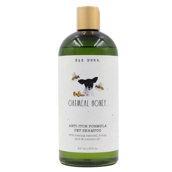 Rae Dunn Anti Itch Formula Pet Shampoo with Aloe Coconut Oil Oatmeal Honey 800ml