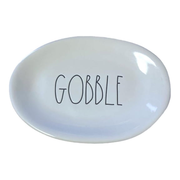 Rae Dunn Appetizer Plate - Gobble Small Plate
