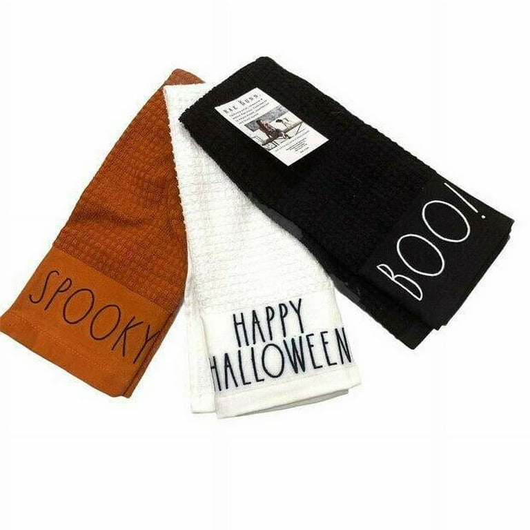 Rae Dunn Set of 3 Kitchen Towels Halloween