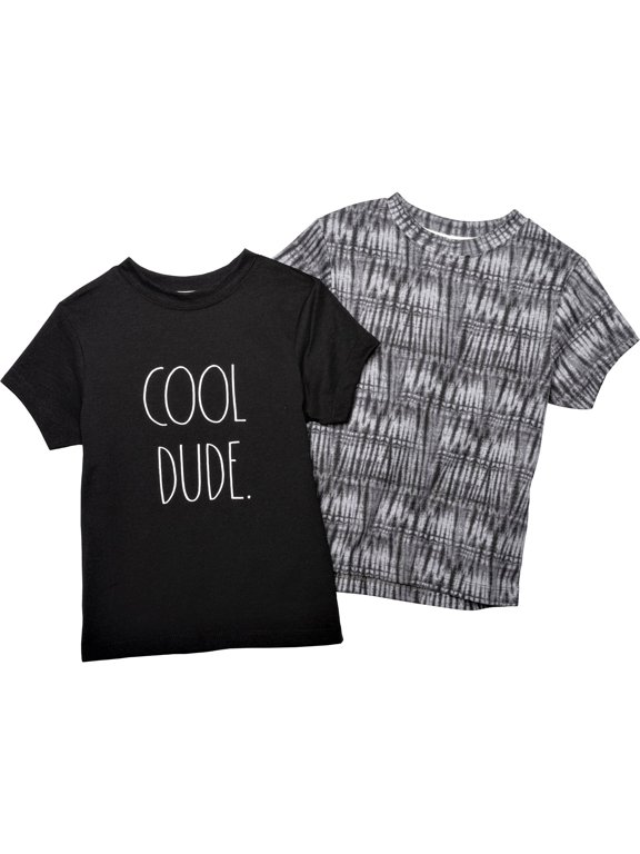 Boy's 2-Pack Cool Dude Cotton T-Shirts Tiy Dye Short Sleeve Tee