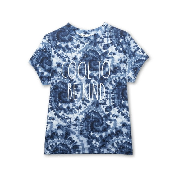 Rae Dunn Boy's Cool to Be Kind Cotton T-Shirt Tiy Dye Print Short Sleeve Tee