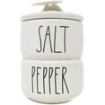thumbnail image 1 of Rae Dunn By Magenta 2 Piece SALT & PEPPER Stacking Ceramic LL Salt & Pepper Cellars Set, Rae Dunn by Magenta By Brand Rae Dunn, 1 of 2