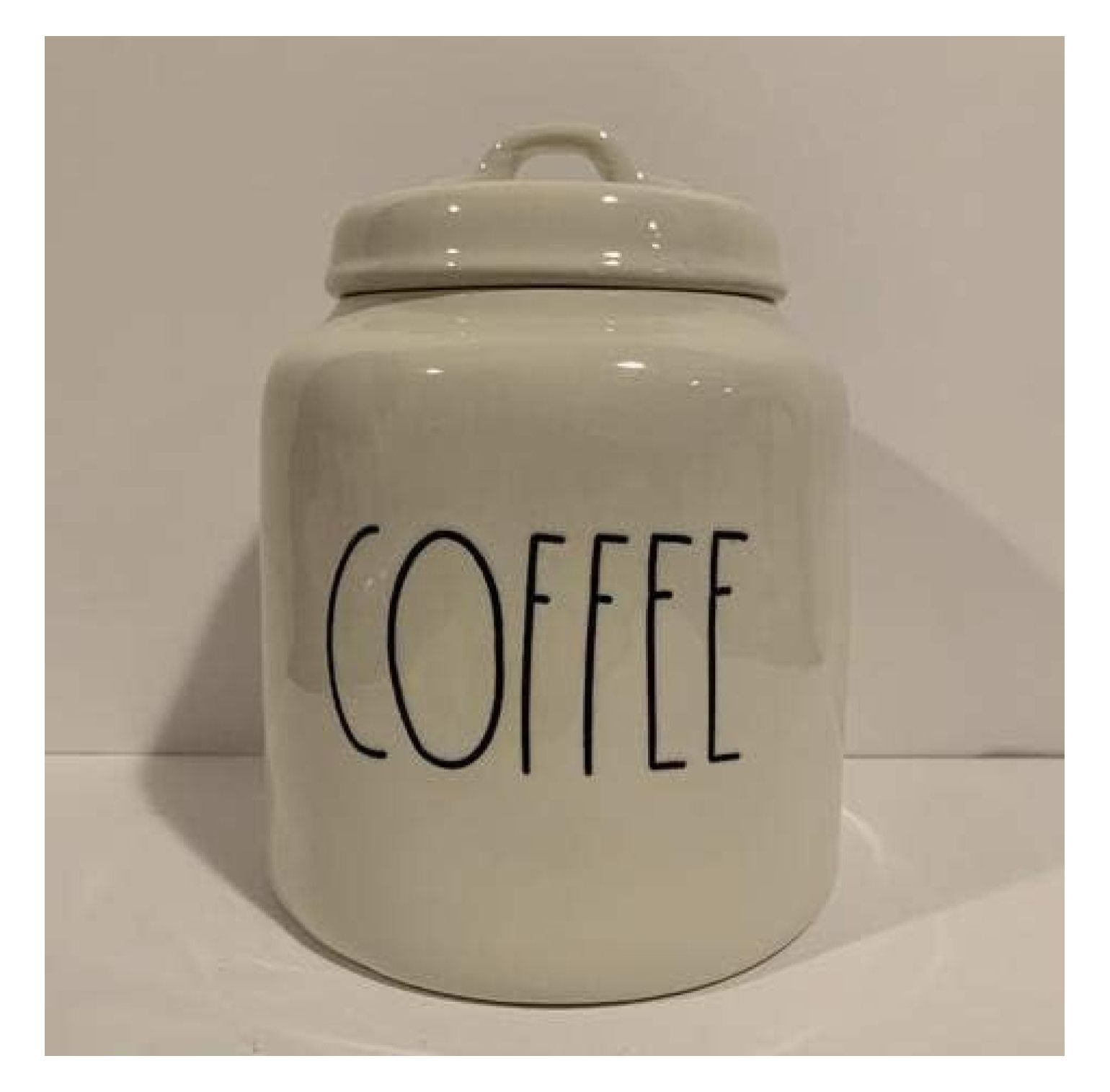 Rae Dunn COFFEE Canister ceramic dishwasher safe very rare