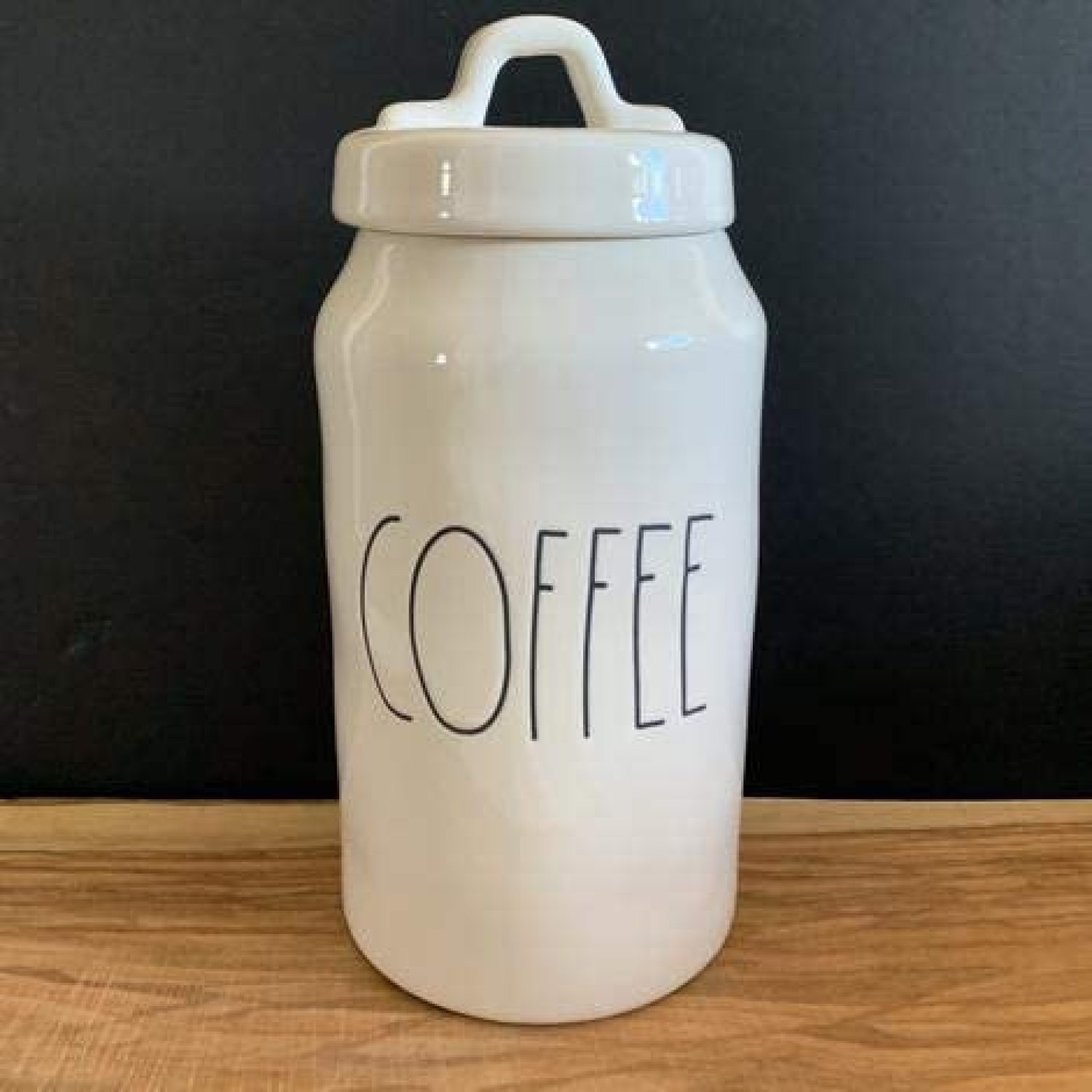 Rae Dunn COFFEE Canister tall size 9 inches tall Ceramic