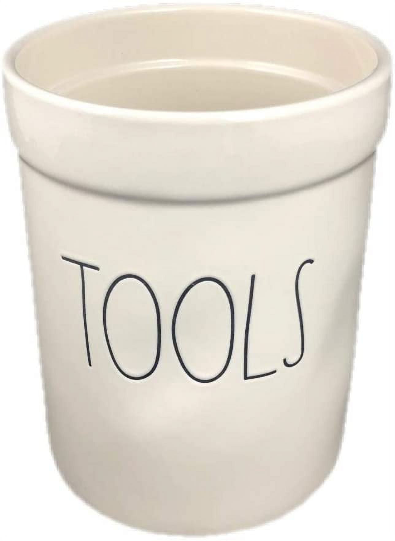 Rae Dunn Ceramic Utensil Holder Inscribed LL Black TOOLS