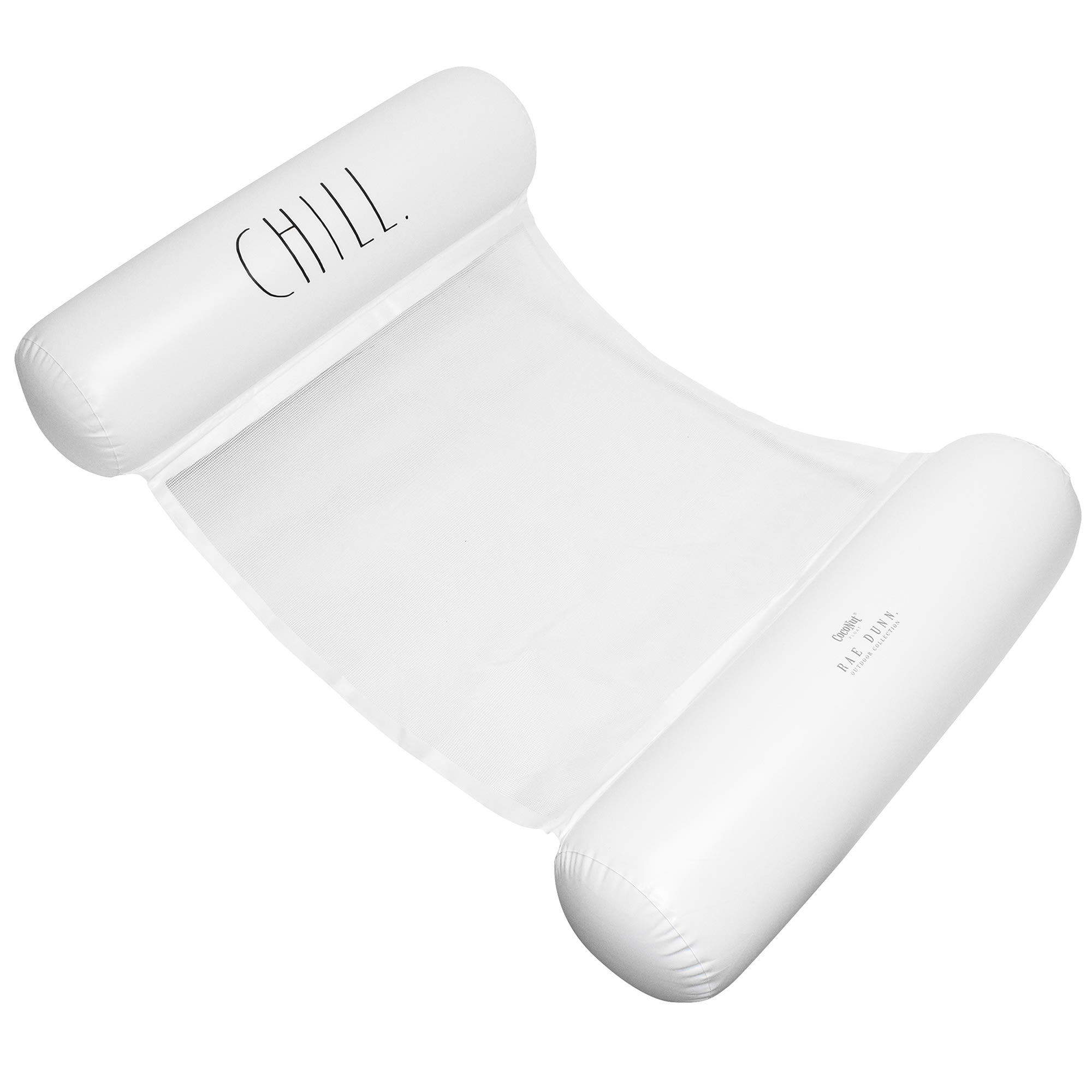 Rae Dunn: Chill Hammock Pool Lounge - 54"x 28", CocoNut Float, Inflatable Drifter, Exercise & Relaxation Chair, Ages 8+