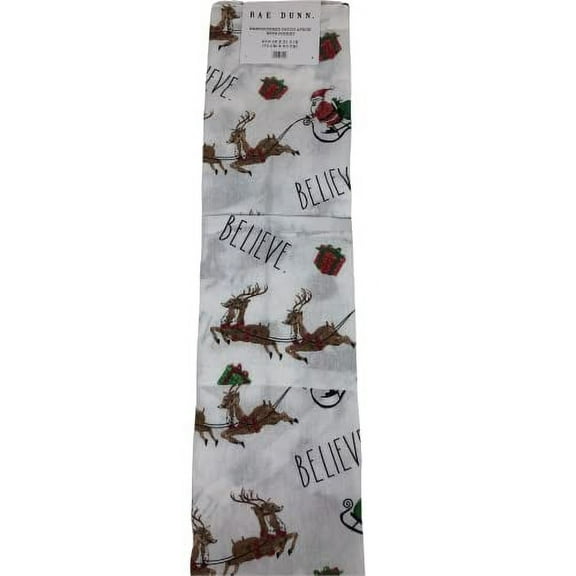 Rae Dunn Christmas Apron with Pocket "Believe"