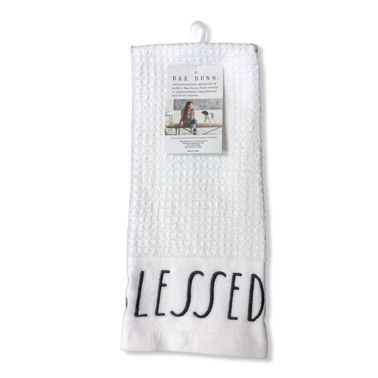 Rae Dunn Kitchen | Rae Dunn Grateful & Blessed Towels | Color: Black/White | Size: Os | Lydiagormley's Closet