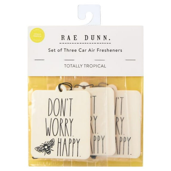 Rae Dunn Don't Worry Bee Happy Car Air Fresheners, 3 Pack, Totally ...