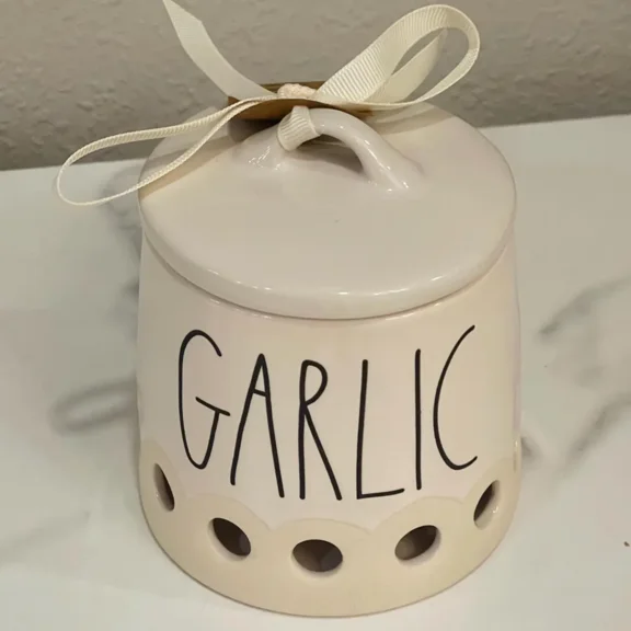 Rae Dunn Garlic Keeper