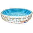 thumbnail image 1 of Rae Dunn: Happy Days Aqua Rainbow- 46" Mini Pool, CocoNut Float, Outdoor Inflatable Water Kiddie Pool, Kids Ages 5+, 1 of 10
