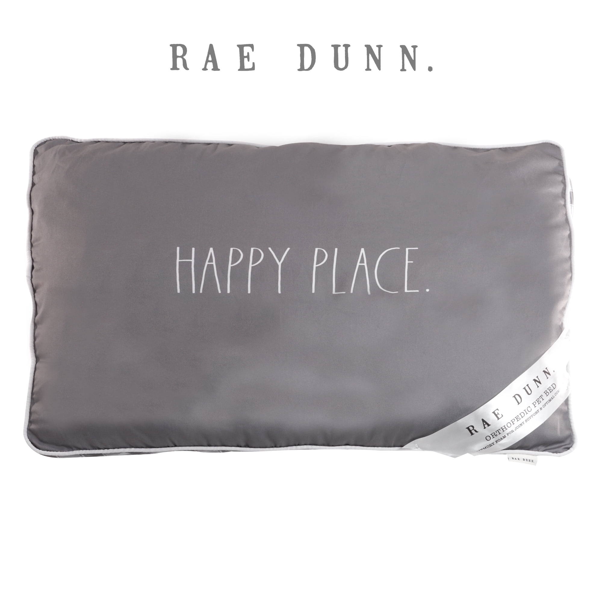 Rae Dunn "Happy Place" Orthopedic Pet Bed Dog Cat Large