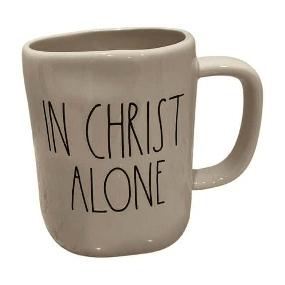 Rae Dunn In Christ Alone White Ceramic Mug