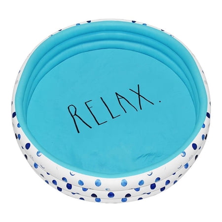 Rae Dunn Indigo Polka Dot Inflatable Mini Pool - Relax 38012A