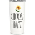 thumbnail image 1 of Rae Dunn Insulated Stainless-Steel Tumbler - 17oz - Double-Walled with Vacuum Seal Keeps Liquids Cold for Hours - Fits Standard Size Cup Holders - Choose Happy, 1 of 6