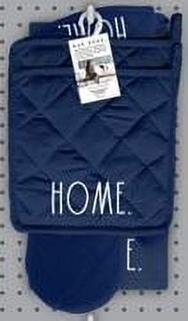 Rae Dunn Kitchen Towel, Oven Mitt & Potholder Kitchen Set 4-Pack, Navy Blue