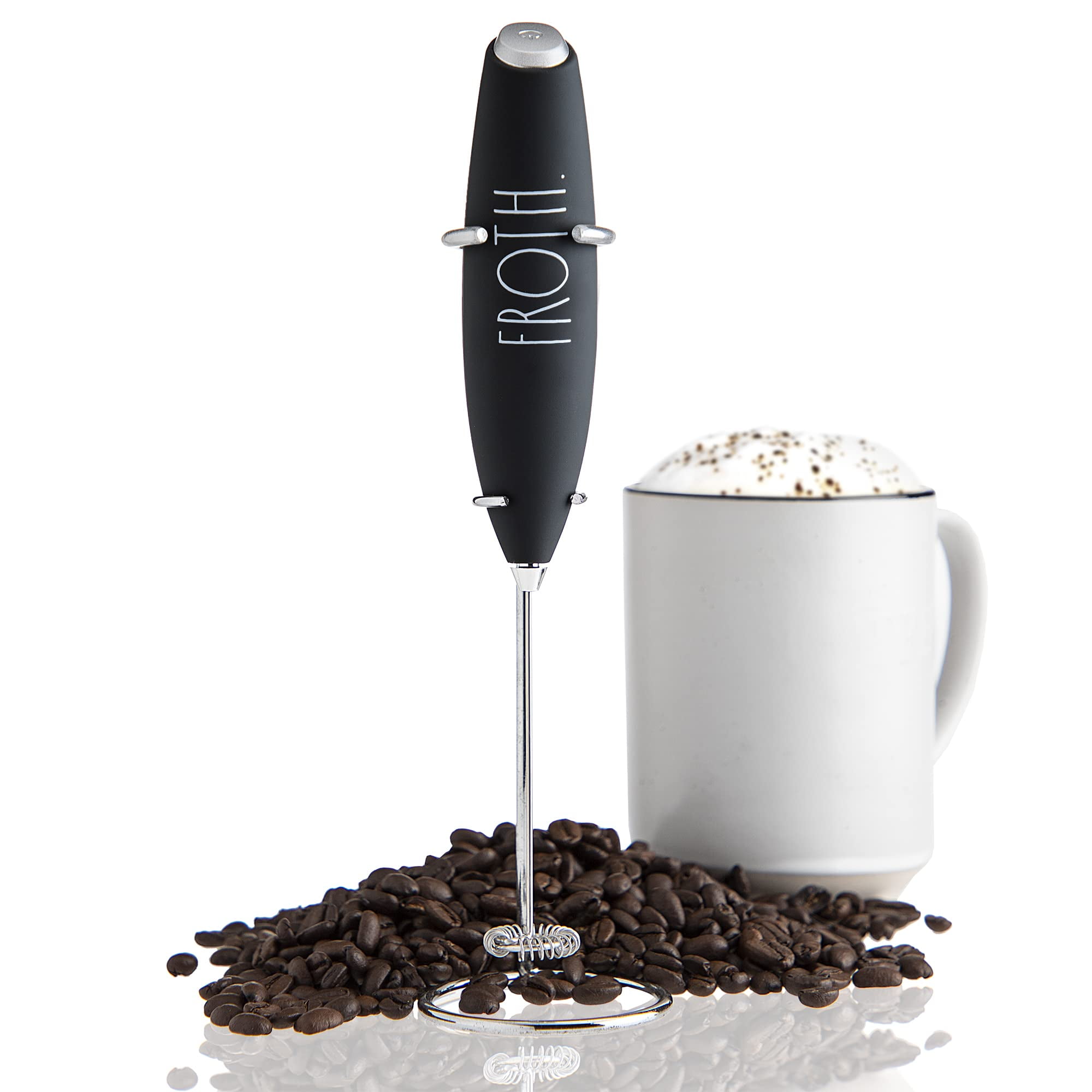Black Portable USB Hand Blender Milk Frother Handheld,Drink Mixer Coffee