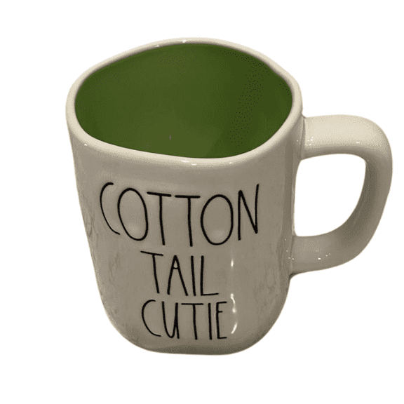 Rae Dunn Mug Ceramic Cotton Tail Cutie Mothers Day Gift, Tea Cup, Coffee White Mug