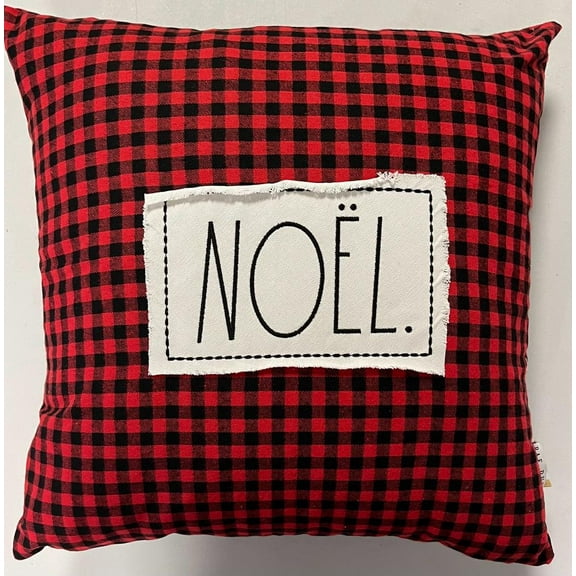 Rae Dunn, Noel, Decorative Pillow, 2020, Red