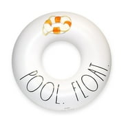 Rae Dunn Pool Float - 48" Ring Float - CocoNut Float, Inflatable Jumbo Water Ring, Durable, Anti-Leak, Ages 8+