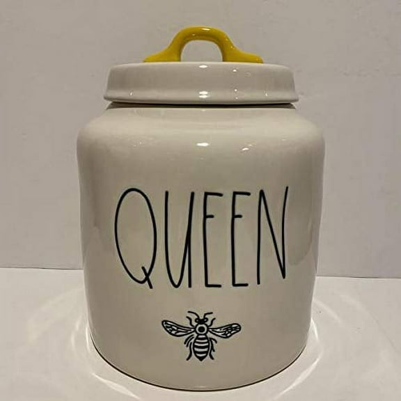 Rae Dunn QUEEN BEE Canister - Ceramic - 8 in Tall / 6 in Diameter