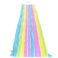thumbnail image 1 of Rae Dunn: Splish Splash Rainbow Slide & Ride -16 Foot Water Slide Sprinkler, CocoNut Float, Durable Sliding Mat, Age 5+, 1 of 12