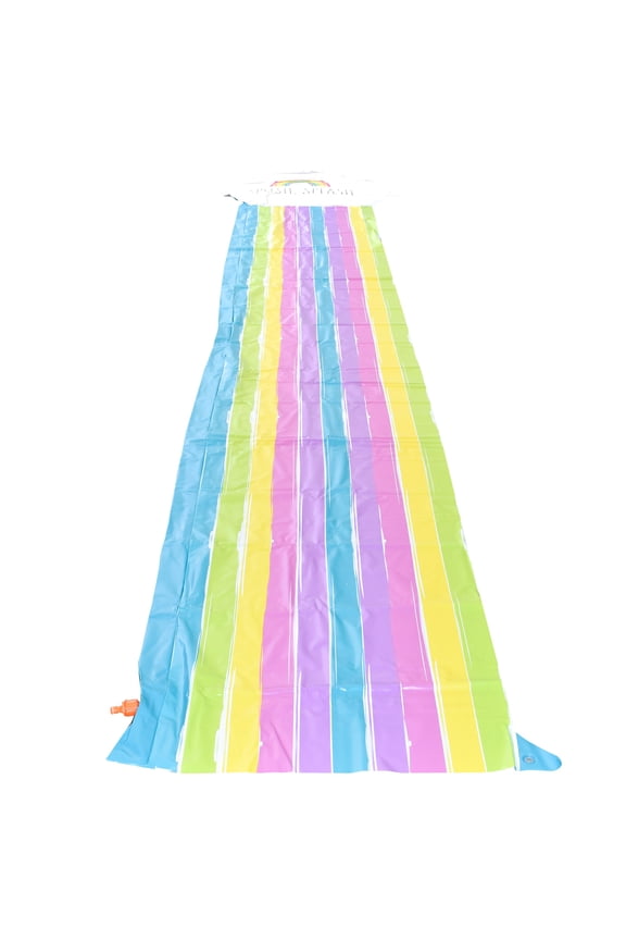 : Splish Splash Rainbow Slide & Ride -16 Foot Water Slide Sprinkler, CocoNut Float, Durable Sliding Mat, Age 5+
