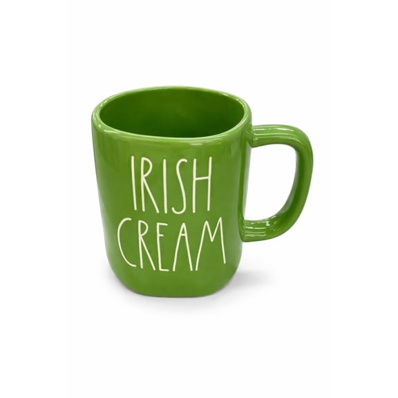 Rae Dunn St. Patrick's Day Coffee Mug, Green - IRISH CREAM