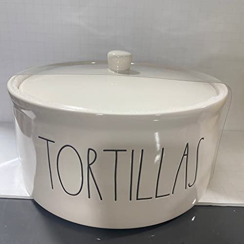 Rae Dunn TORTILLAS Warmer Ceramic Dishwasher and Microwave safe 8