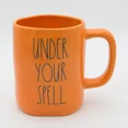 thumbnail image 1 of Rae Dunn UNDER YOUR SPELL Orange Ceramic Mug with Black LL letter, 1 of 3