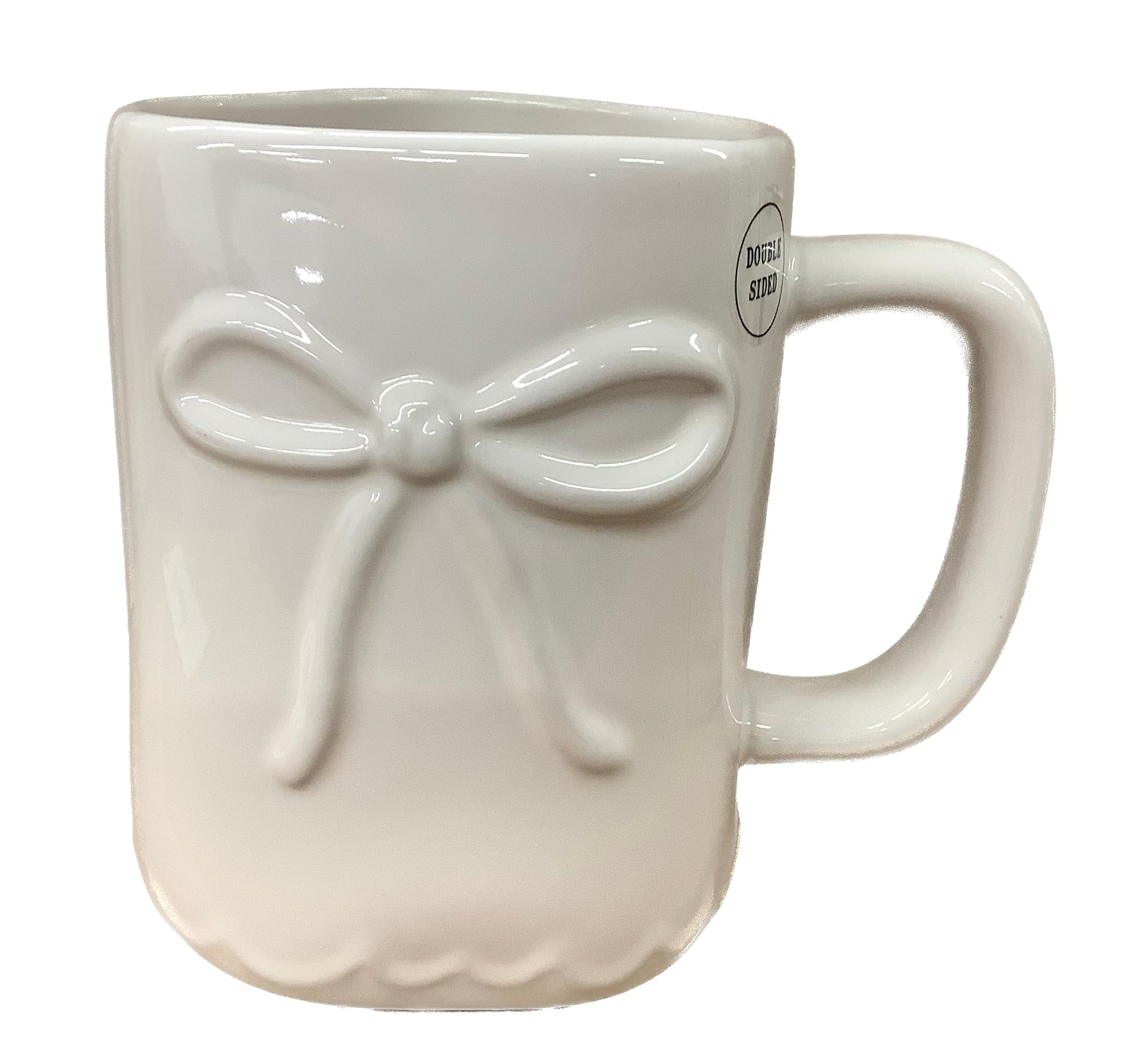 Rae Dunn Coffee Tea Ceramic Mug Bow - No Validation Needed