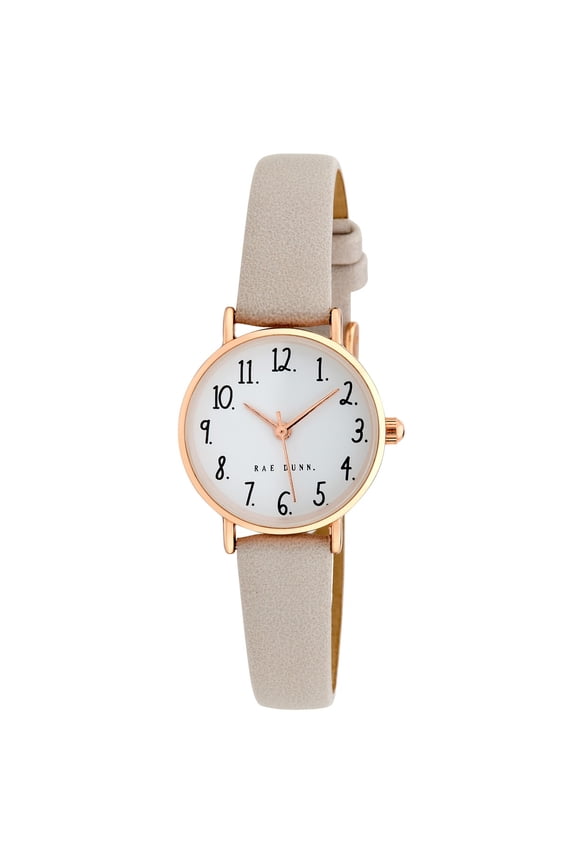 Women's MEGAN Rose Gold 26mm Round Face Vegan Leather Strap Watch