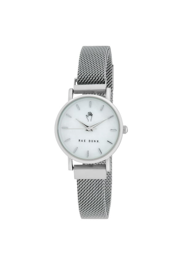 Women's TARA Silver Sleek 29mm Round Face Mesh Magnetic Clasp Mesh Watch