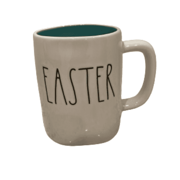 Rae Dunn by Magenta Artisan Collection: Ceramic White EASTER Mug for Coffee or Tea
