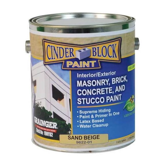 Rae Exterior Paint, Flat, Water Base, Sand Beige, 1 gal 9622-01