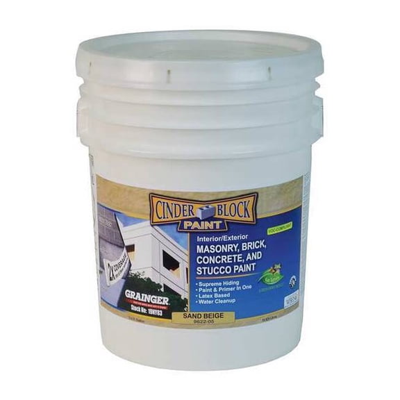 Rae Exterior Paint, Flat, Water Base, Sand Beige, 5 gal 9622-05